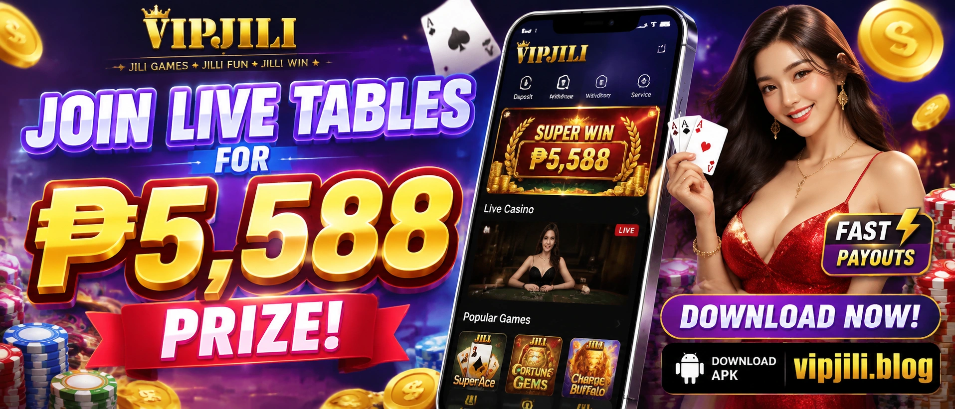vipjili live casino table view