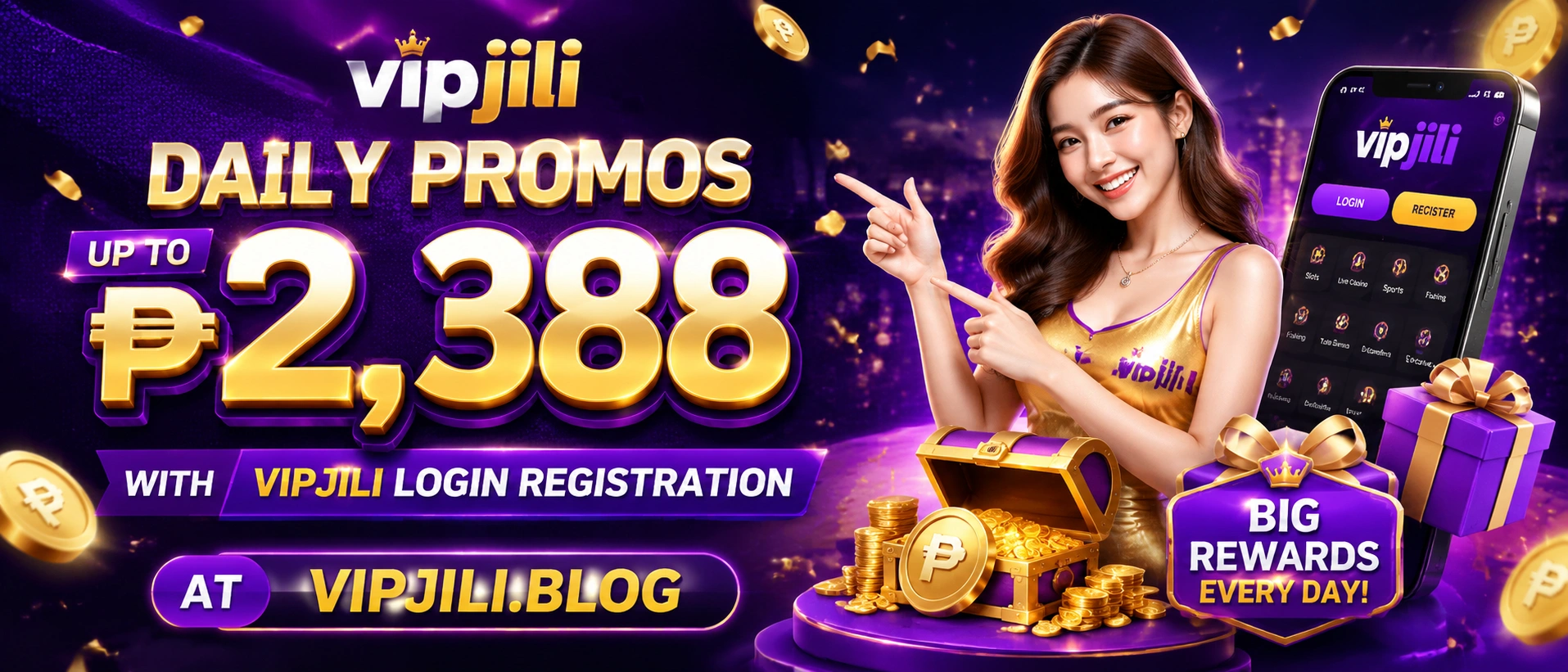 vipjili Philippines welcome promotion banner 2